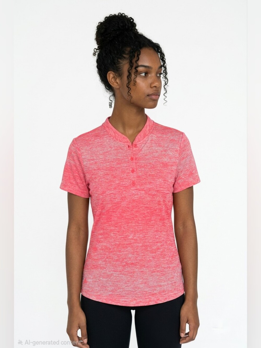 adidas Heathered Coral Pink Polo